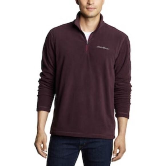 Eddie Bauer Purple Quarter Zip Fleece Pullover Size Small - Picture 1 of 10